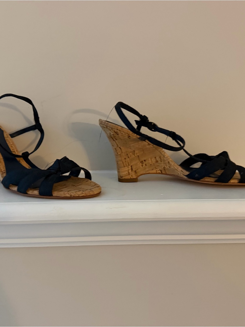Nordstrom Black Cork Wedge Sandals